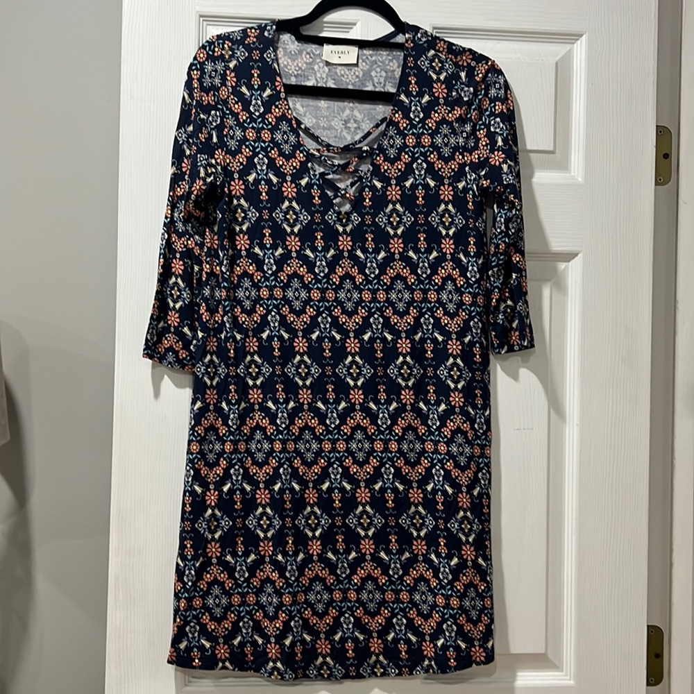 Everly floral 3/4 sleeve dress
